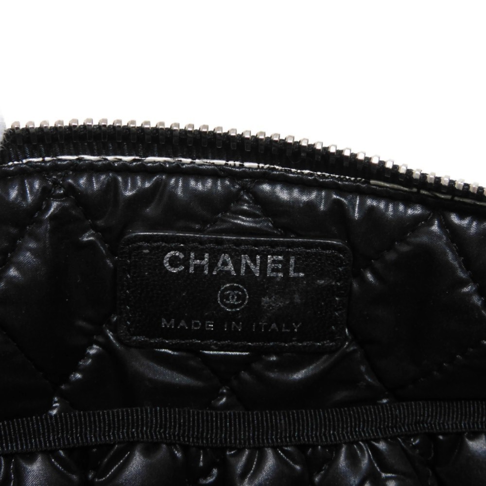 CHANEL Pouch Camellia Tick CC Mark Flower Mini Silver 26th Series Coco Nylon ... - Picture 6 of 16